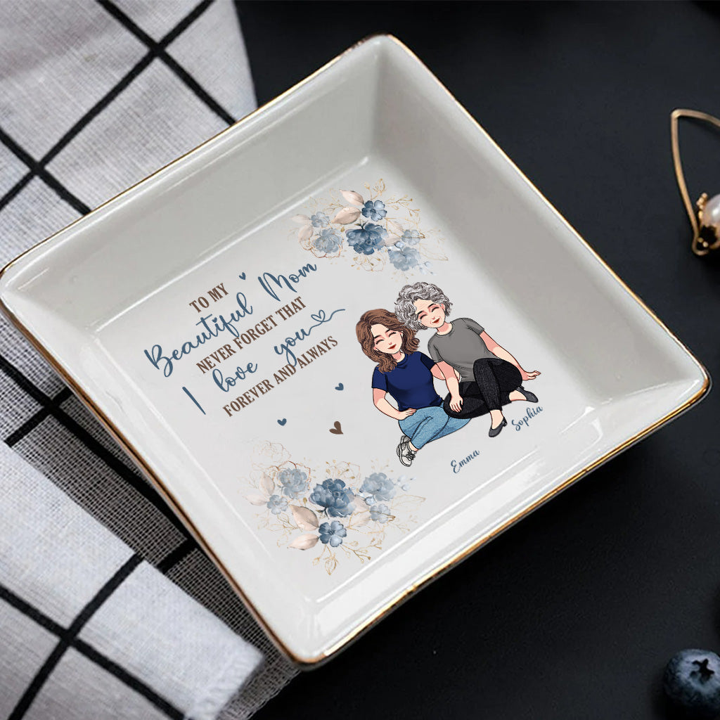 To My Beautiful Mom - Personalized Mother's Day Mother Jewelry Dish
