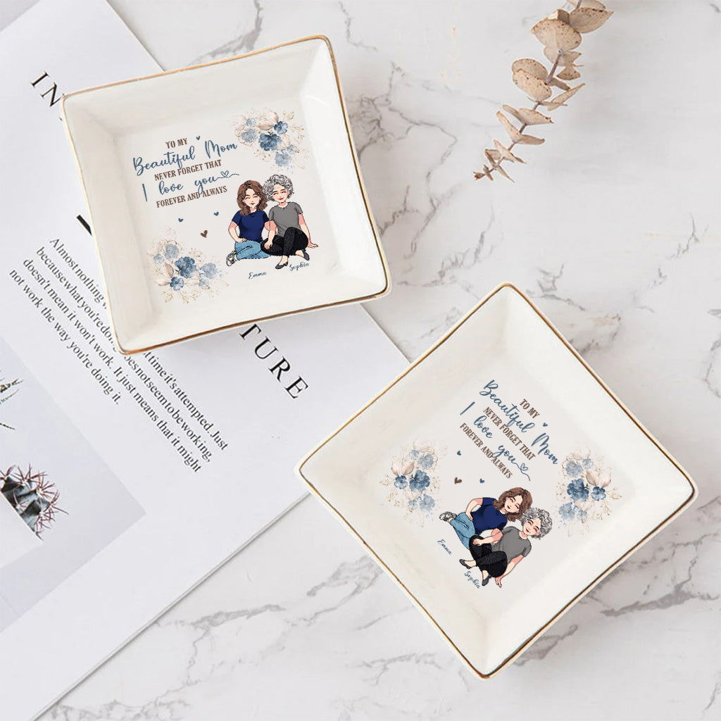 To My Beautiful Mom - Personalized Mother's Day Mother Jewelry Dish