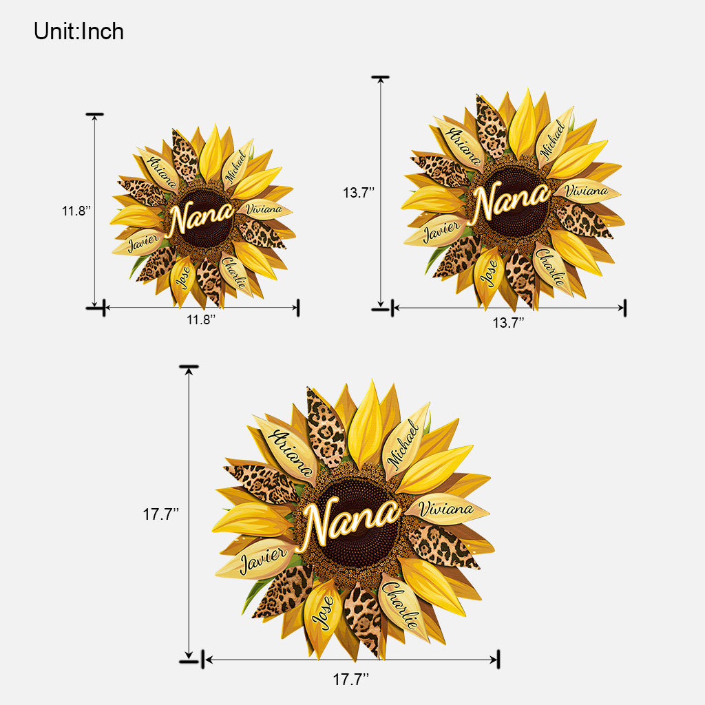 Sunflower - Personalized Mother's Day Grandma Wood Sign