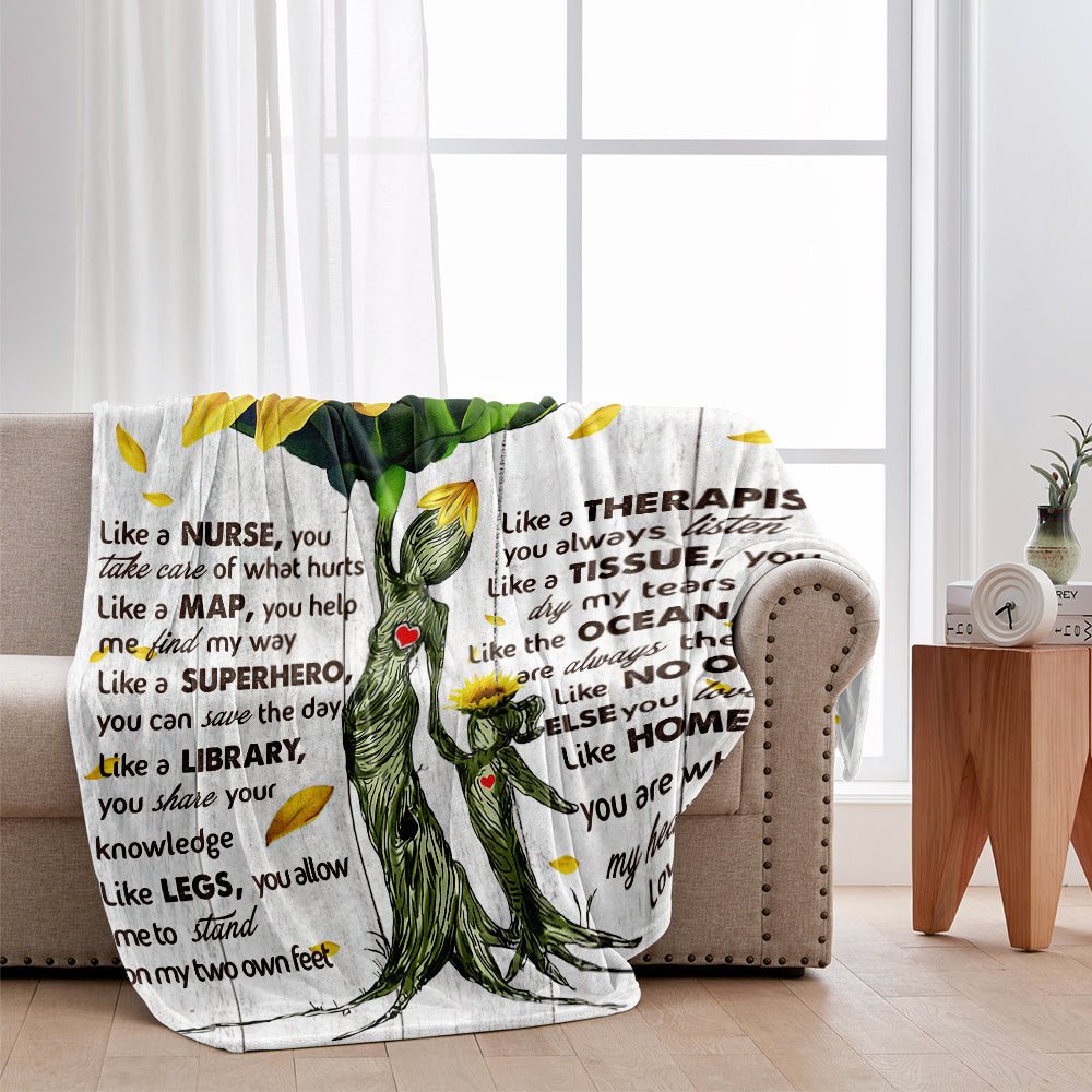 To My Mom - Personalized Mother Blanket