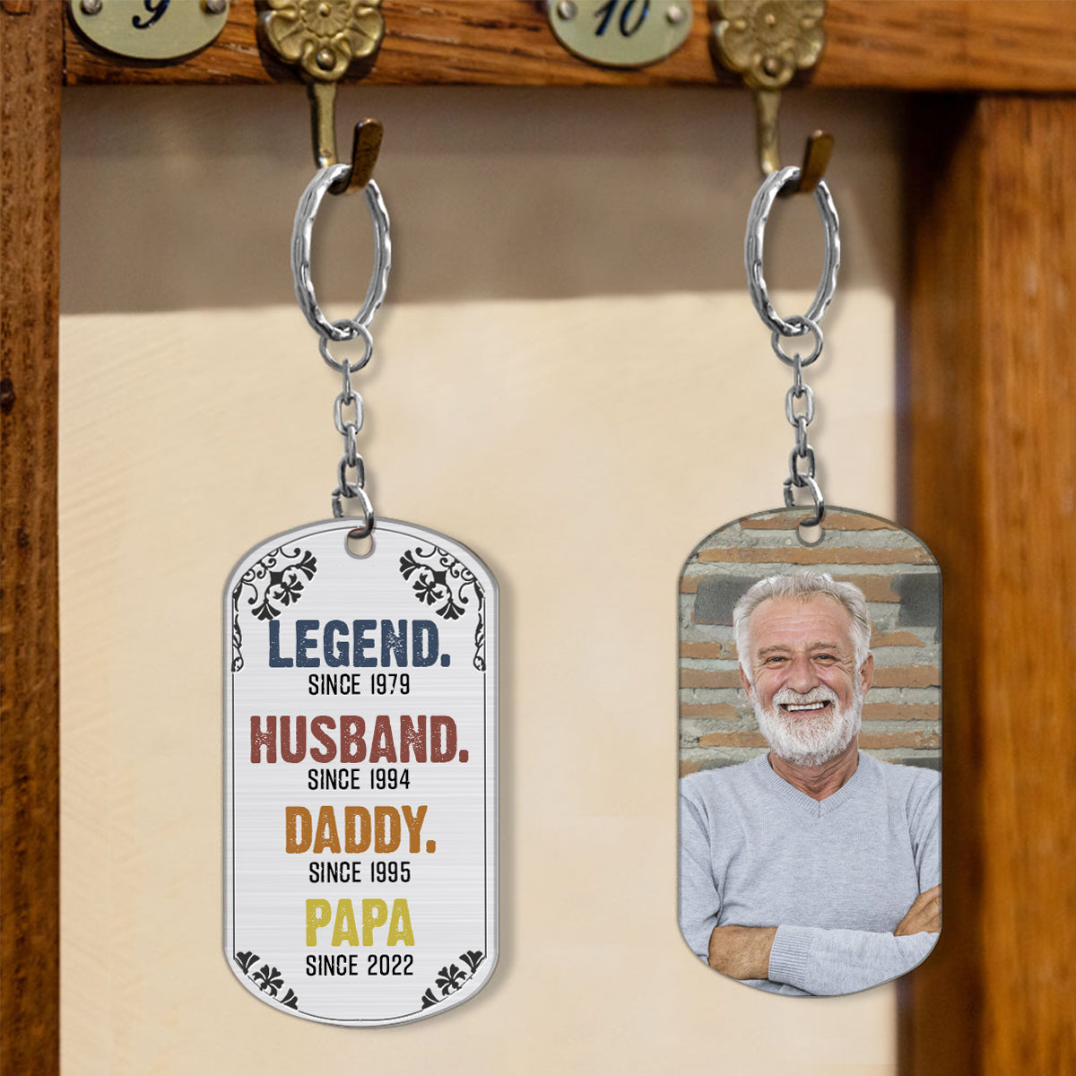 Legend - Personalized Grandpa Stainless Steel Keychain