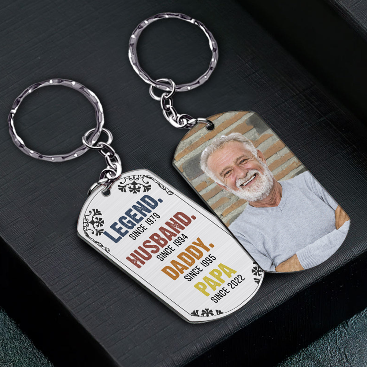 Legend - Personalized Grandpa Stainless Steel Keychain