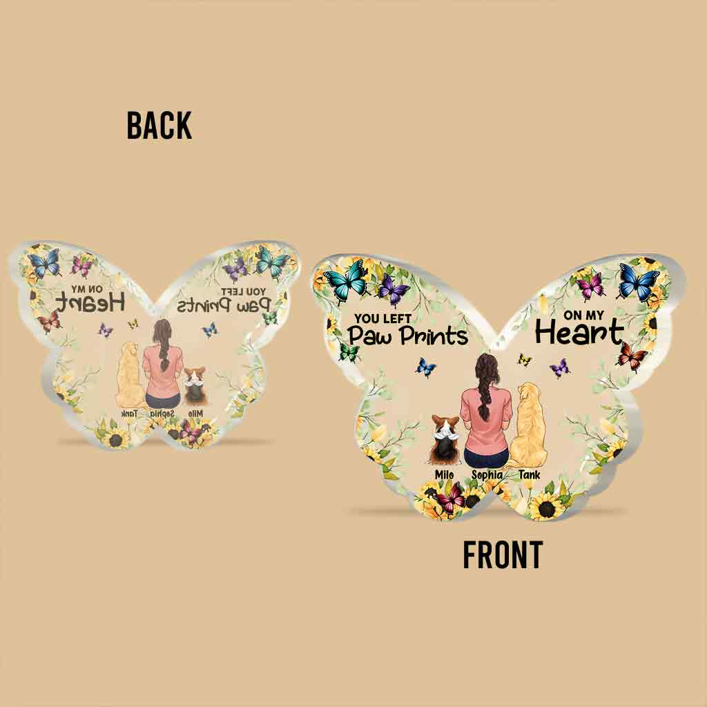 On My Heart - Personalized Dog Custom Shaped Acrylic Plaque