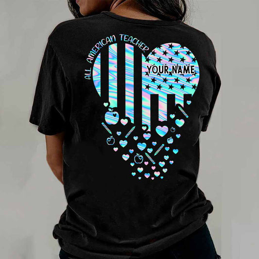 Proud Teacher - Personalized Independence Day T-shirt and Hoodie