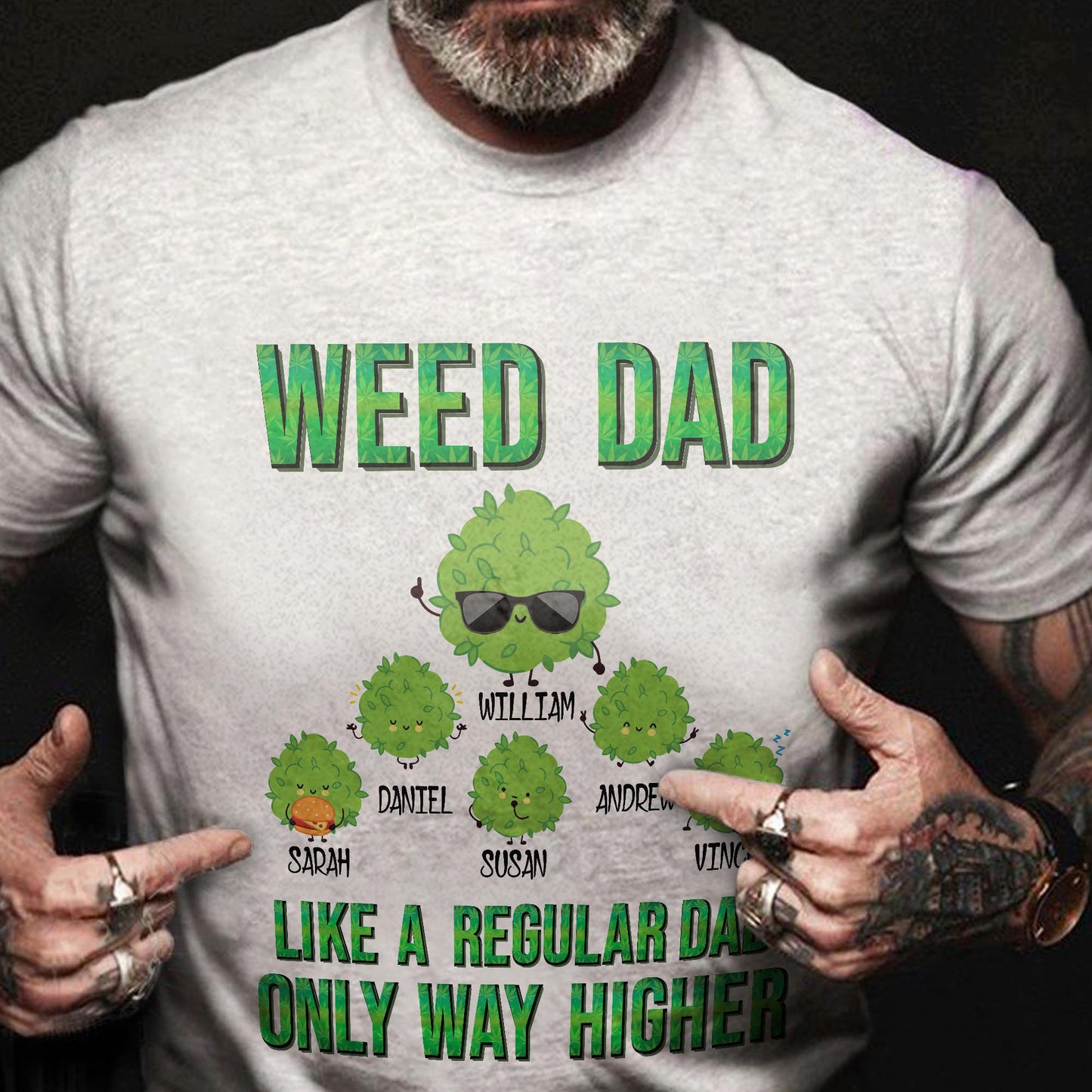 High Dad - Personalized Weed T-shirt and Hoodie