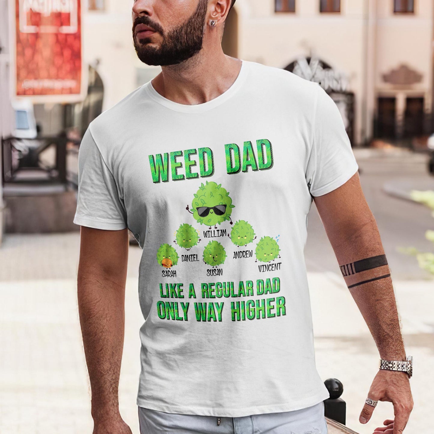 High Dad - Personalized Weed T-shirt and Hoodie