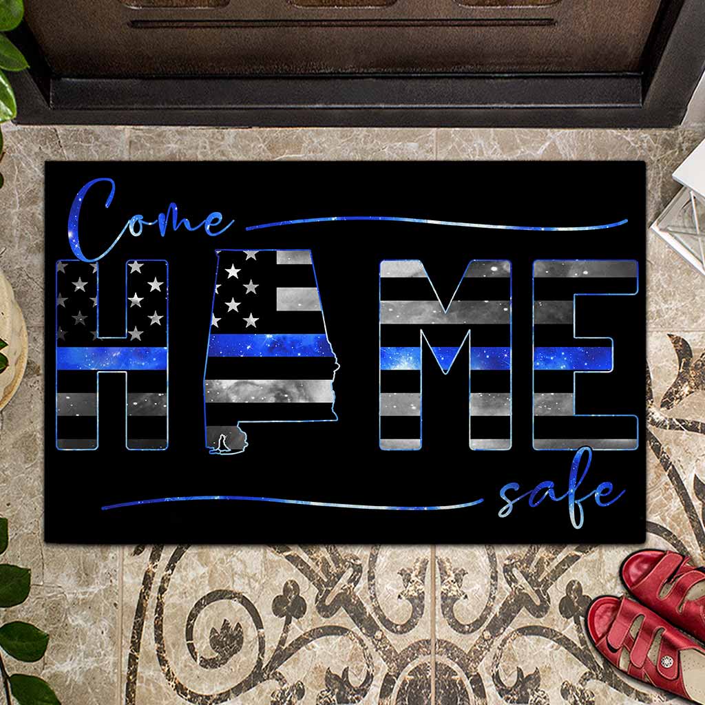 Come Home Safe - Police Personalized Doormat