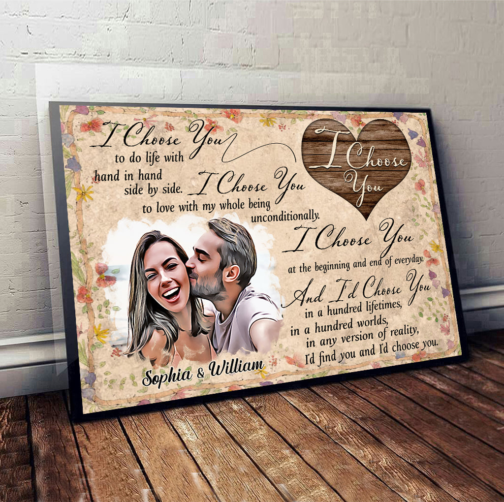 I Choose You - Personalized Couple Canvas And Poster