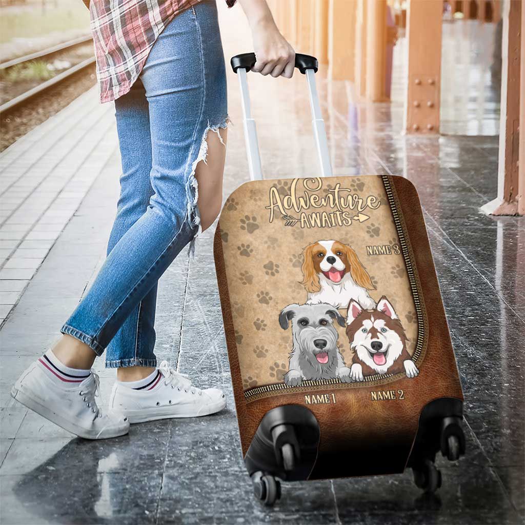 Adventure Awaits - Personalized Dog Luggage Cover