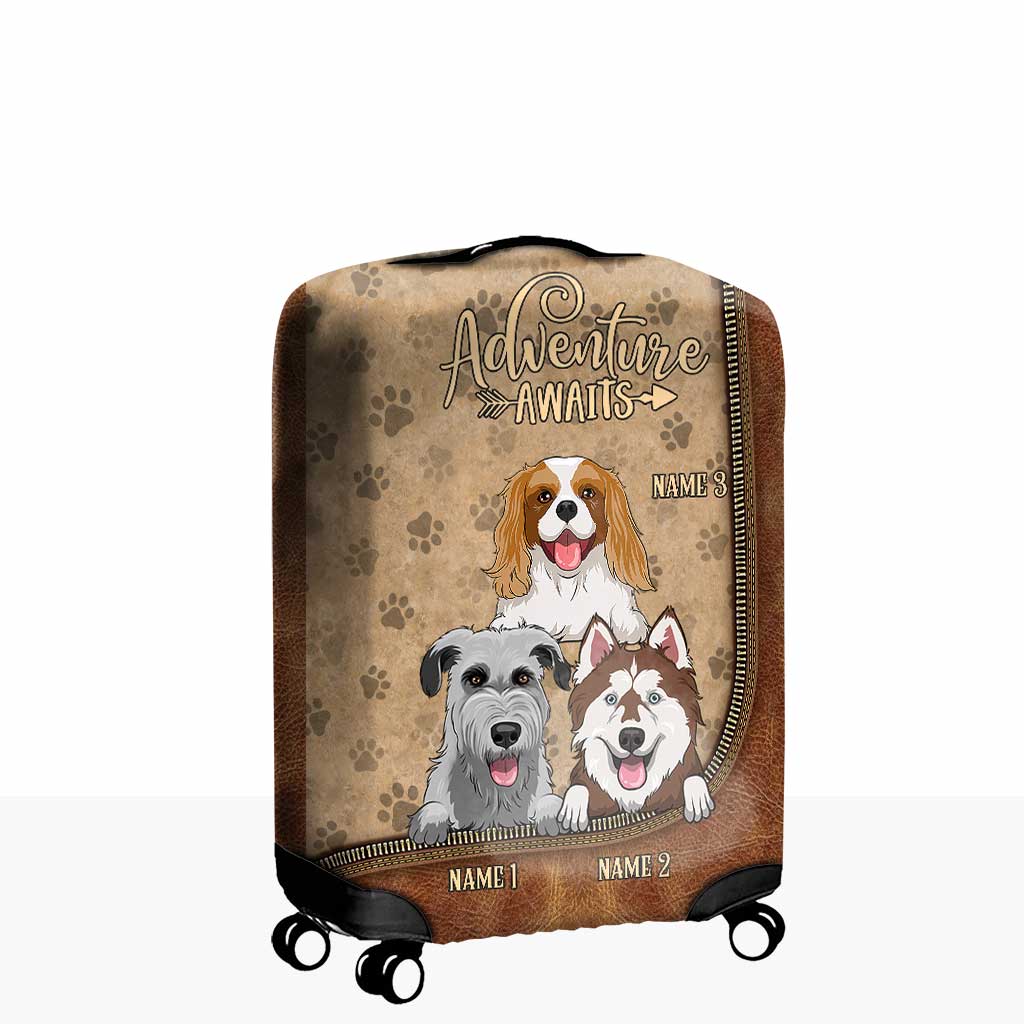 Adventure Awaits - Personalized Dog Luggage Cover