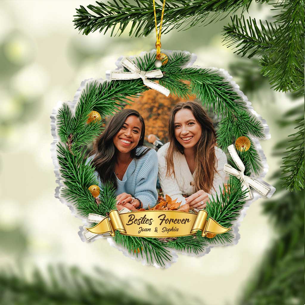 Besties Forever - Personalized Christmas Bestie Transparent Ornament