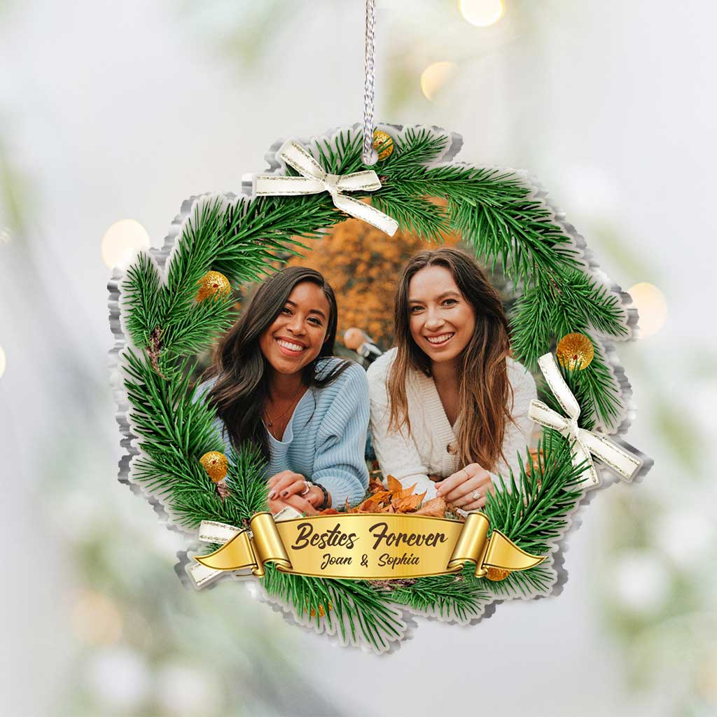 Besties Forever - Personalized Christmas Bestie Transparent Ornament
