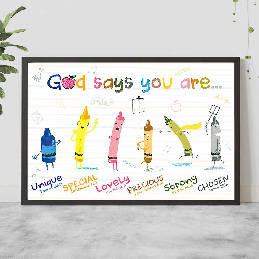 God Says You Are - Teacher Poster