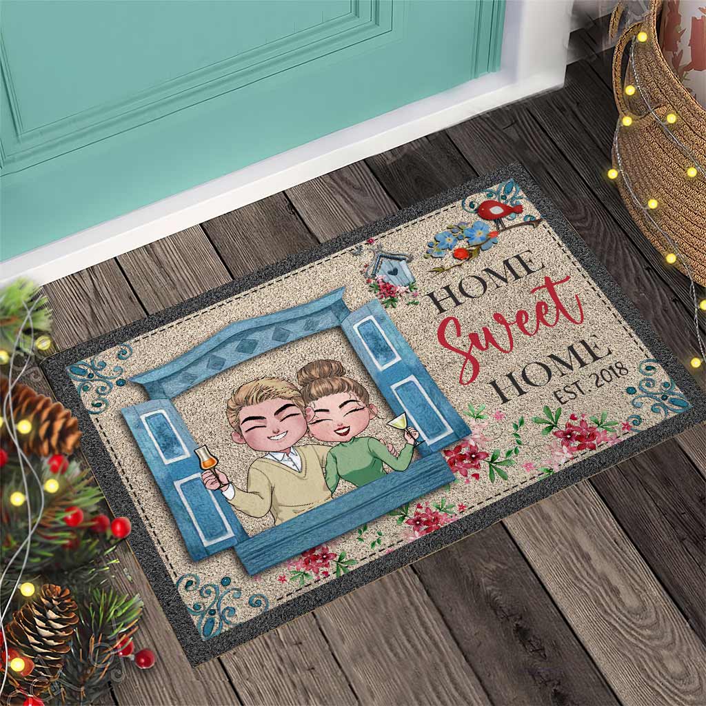 Home Sweet Home - Personalized Couple Doormat
