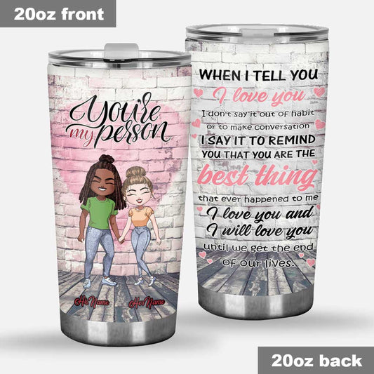 Until We Get The End Of Our Lives - Personalized Couple Tumbler