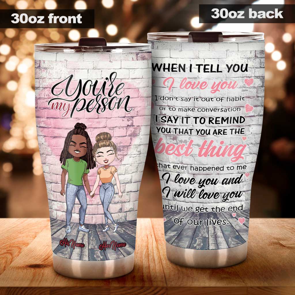 Until We Get The End Of Our Lives - Personalized Couple Tumbler