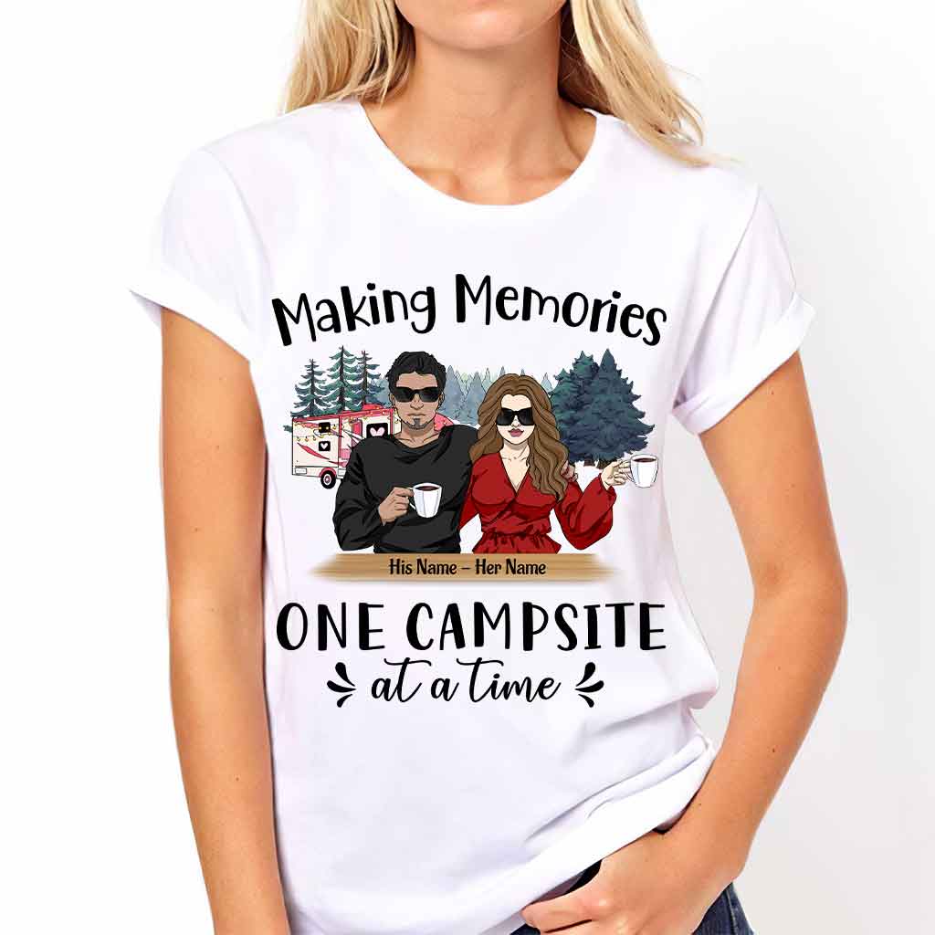 Just Two Of Us Camping Couple - Personalized T-shirt and Hoodie