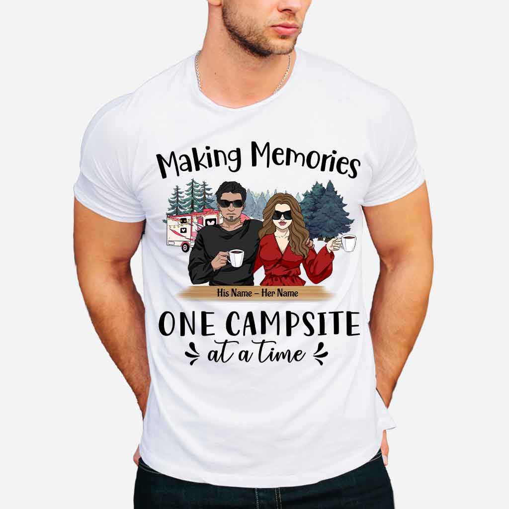 Just Two Of Us Camping Couple - Personalized T-shirt and Hoodie