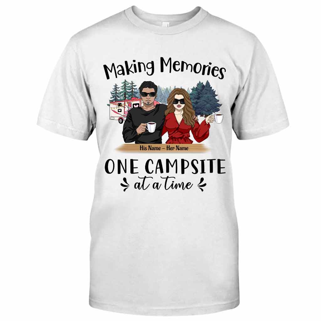 Just Two Of Us Camping Couple - Personalized T-shirt and Hoodie