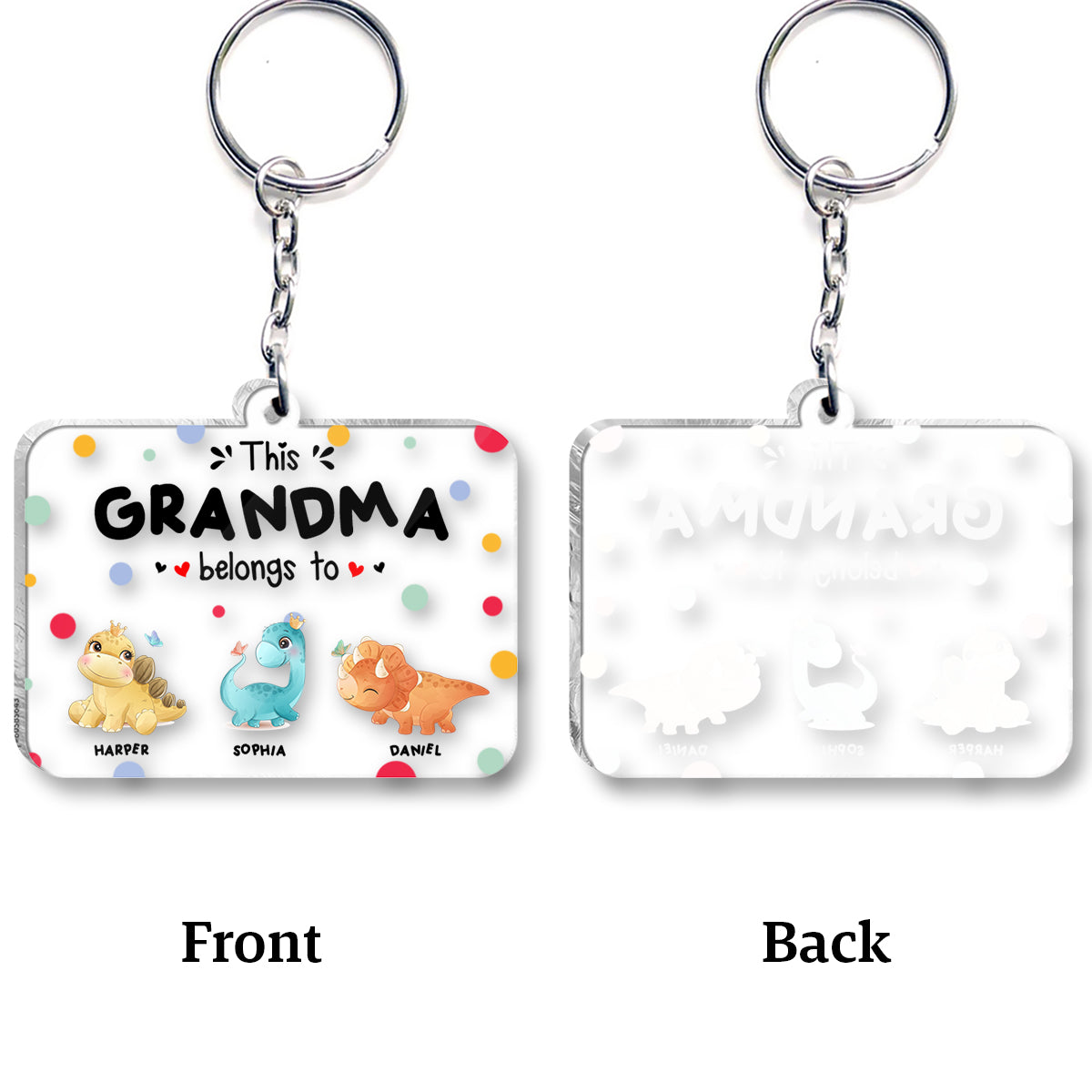 This Grandma Belongs To - Personalized Grandma Transparent Transparent Keychain