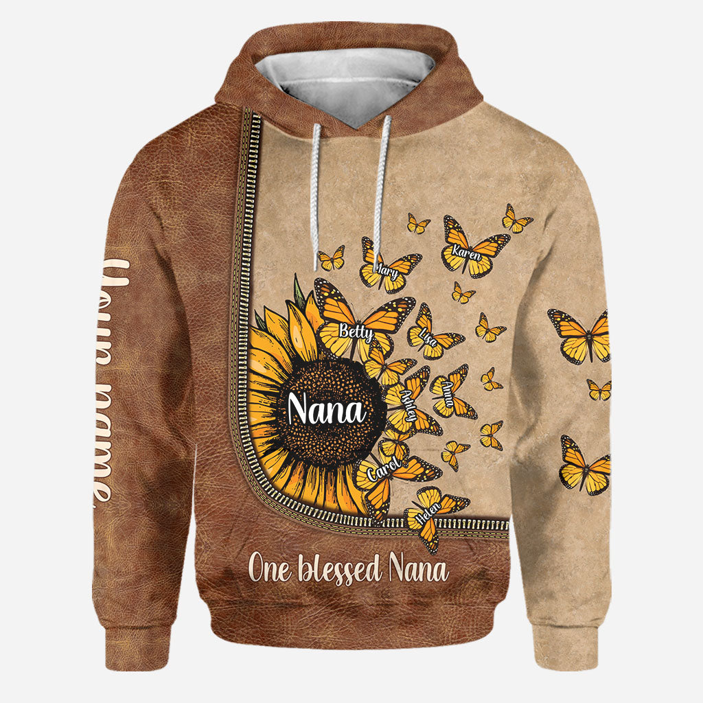 Beautiful Sunflower My Greatest Blessings  - Personalized Grandma Hoodie and Leggings