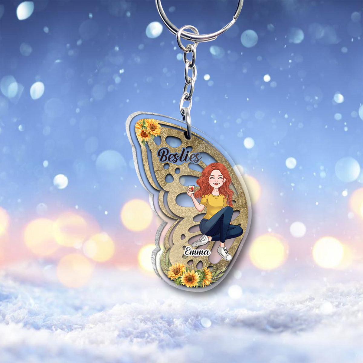 Bestie Forever - Personalized Bestie Transparent Keychain