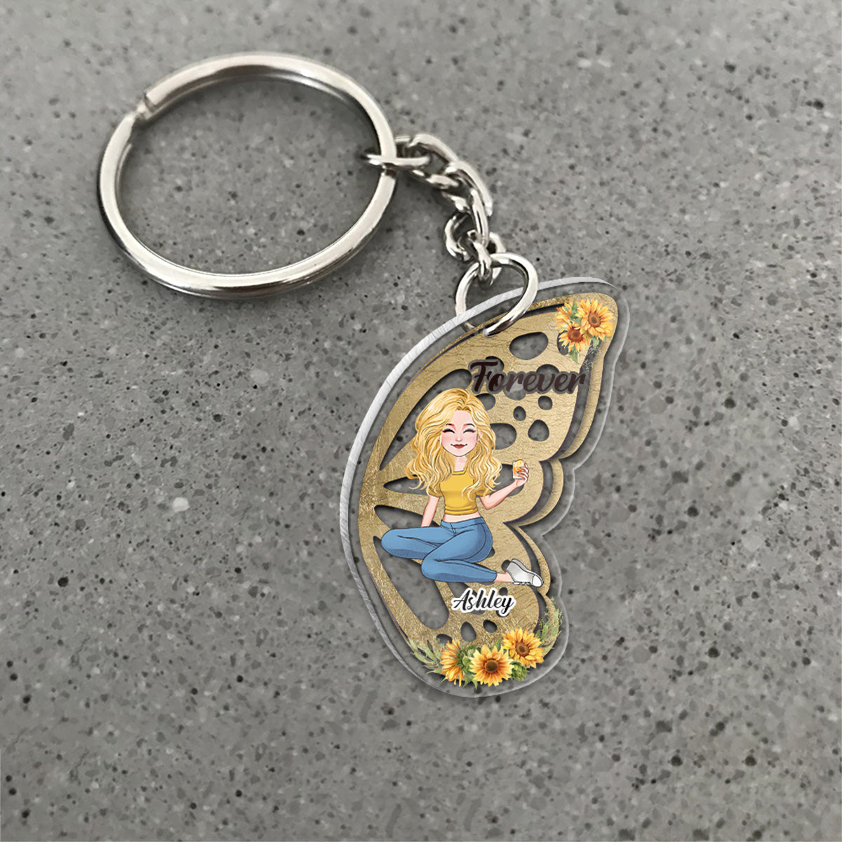 Bestie Forever - Personalized Bestie Transparent Keychain