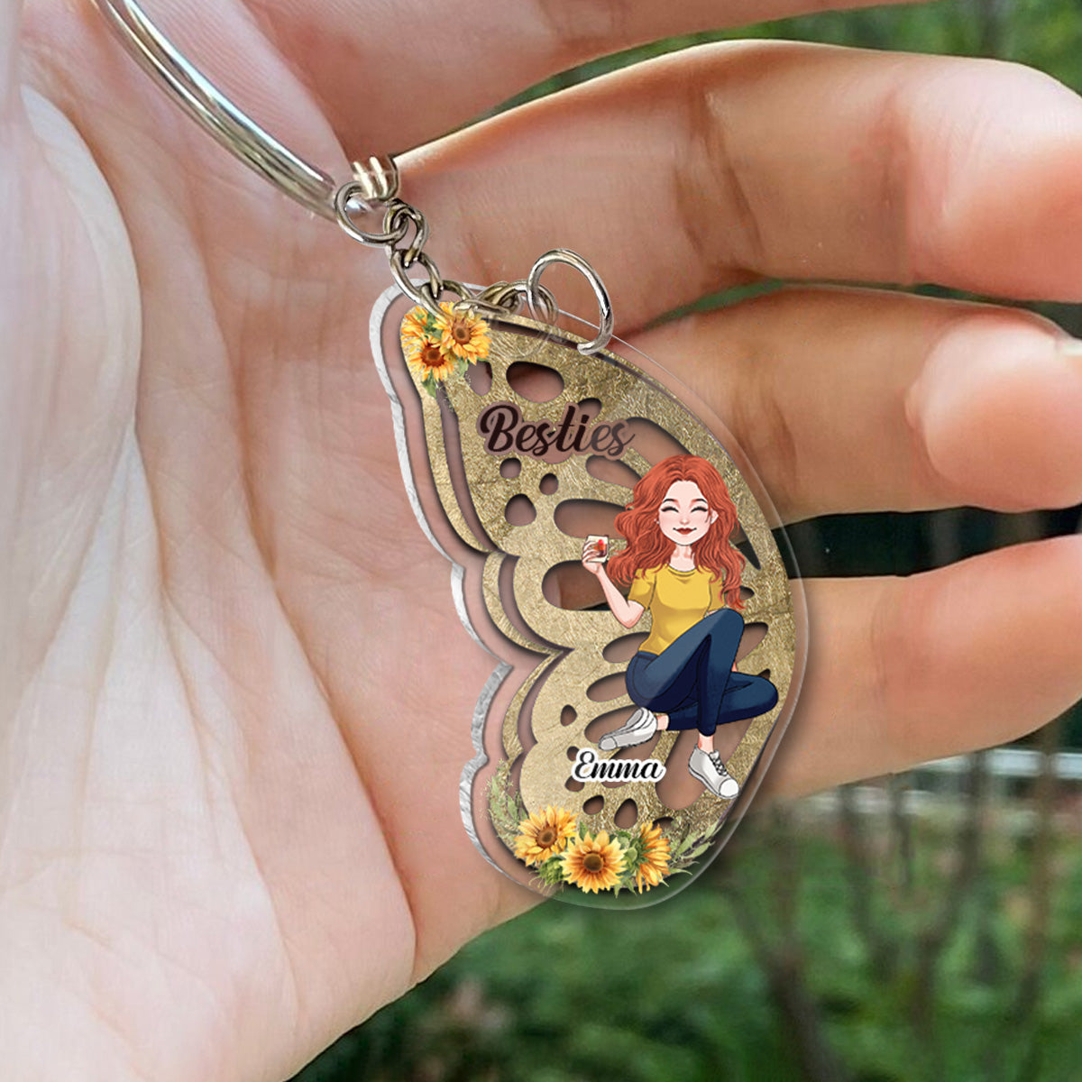 Bestie Forever - Personalized Bestie Transparent Keychain