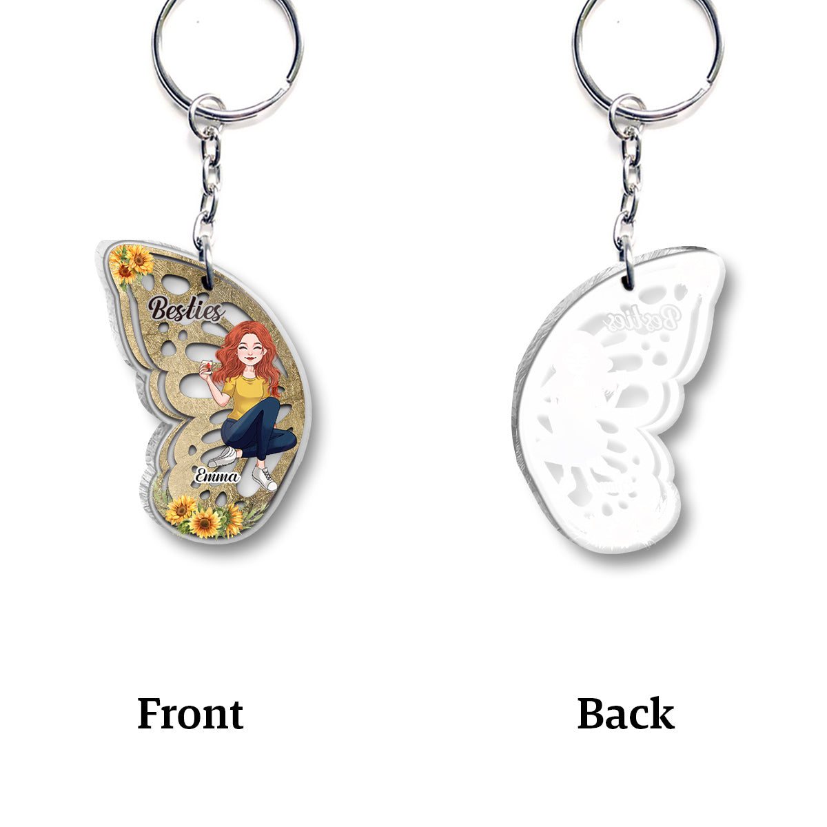 Bestie Forever - Personalized Bestie Transparent Keychain