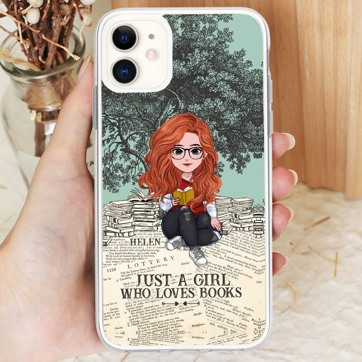 Just A Girl Who Loves Book - Personalized Book Clear Phone Case