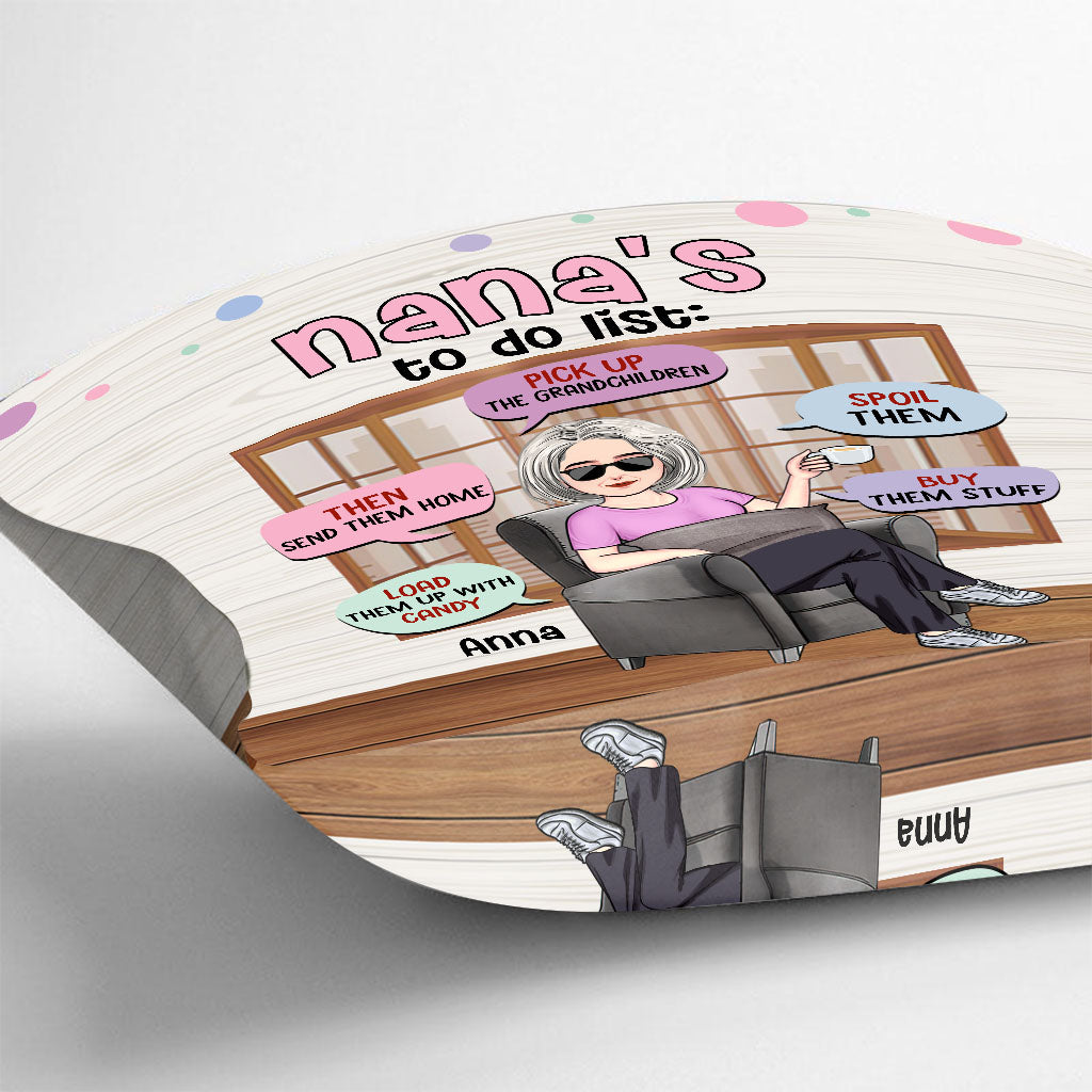 Grandma's To Do List - Personalized Grandma Throw Pillow