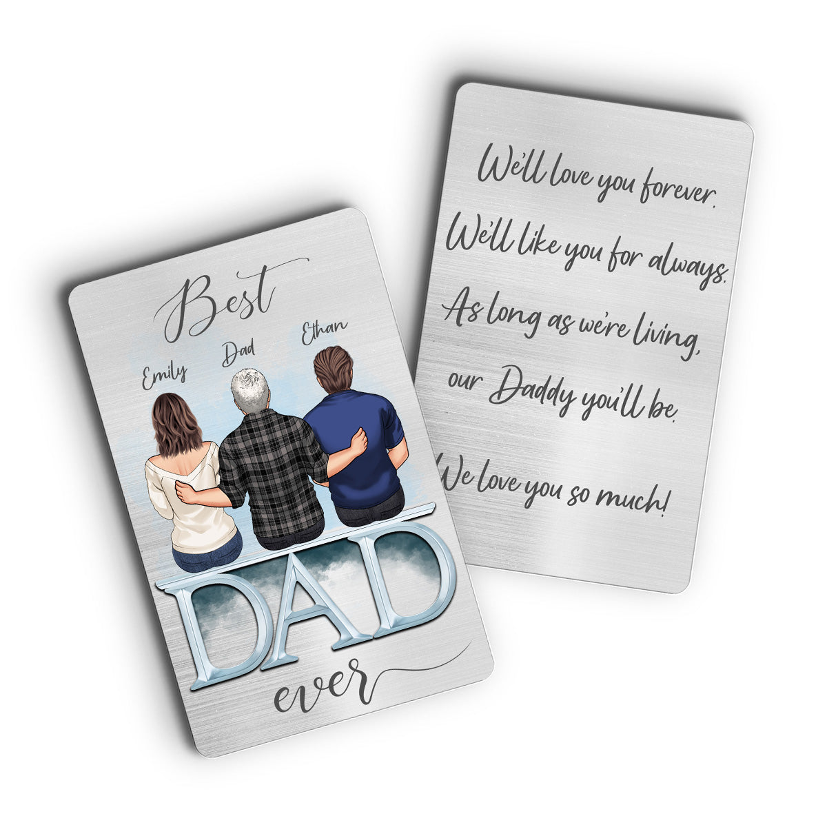 Love You Forever - Personalized Father Wallet Insert Card