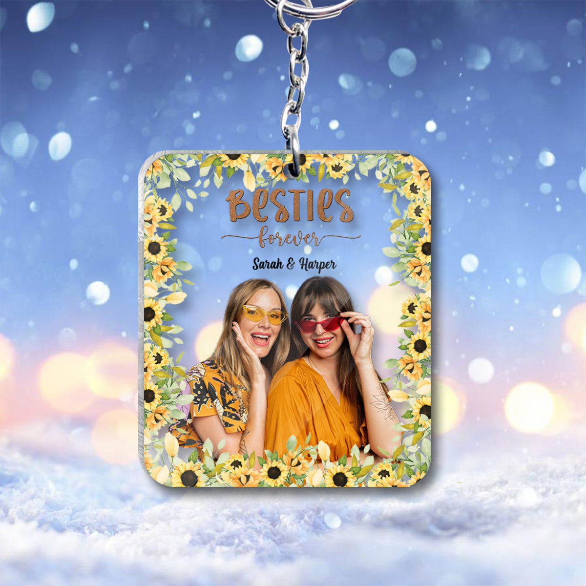 Besties Forever - Personalized Bestie Transparent Keychain