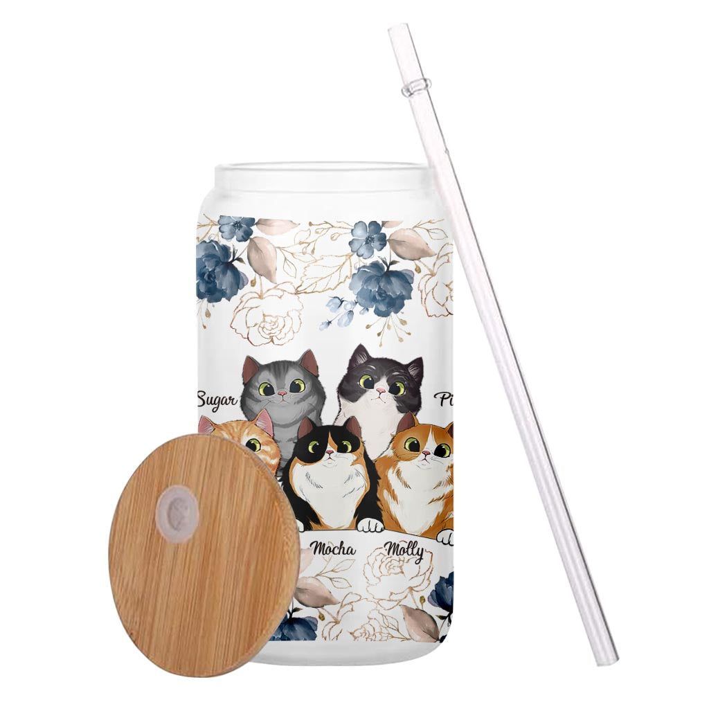 Everything Tastes Better - Cat gift for dog lover - Personalized Can Glass