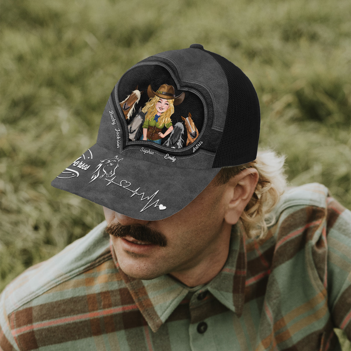 Just A Girl Who Loves Horses - Personalized Horse Trucker Hat