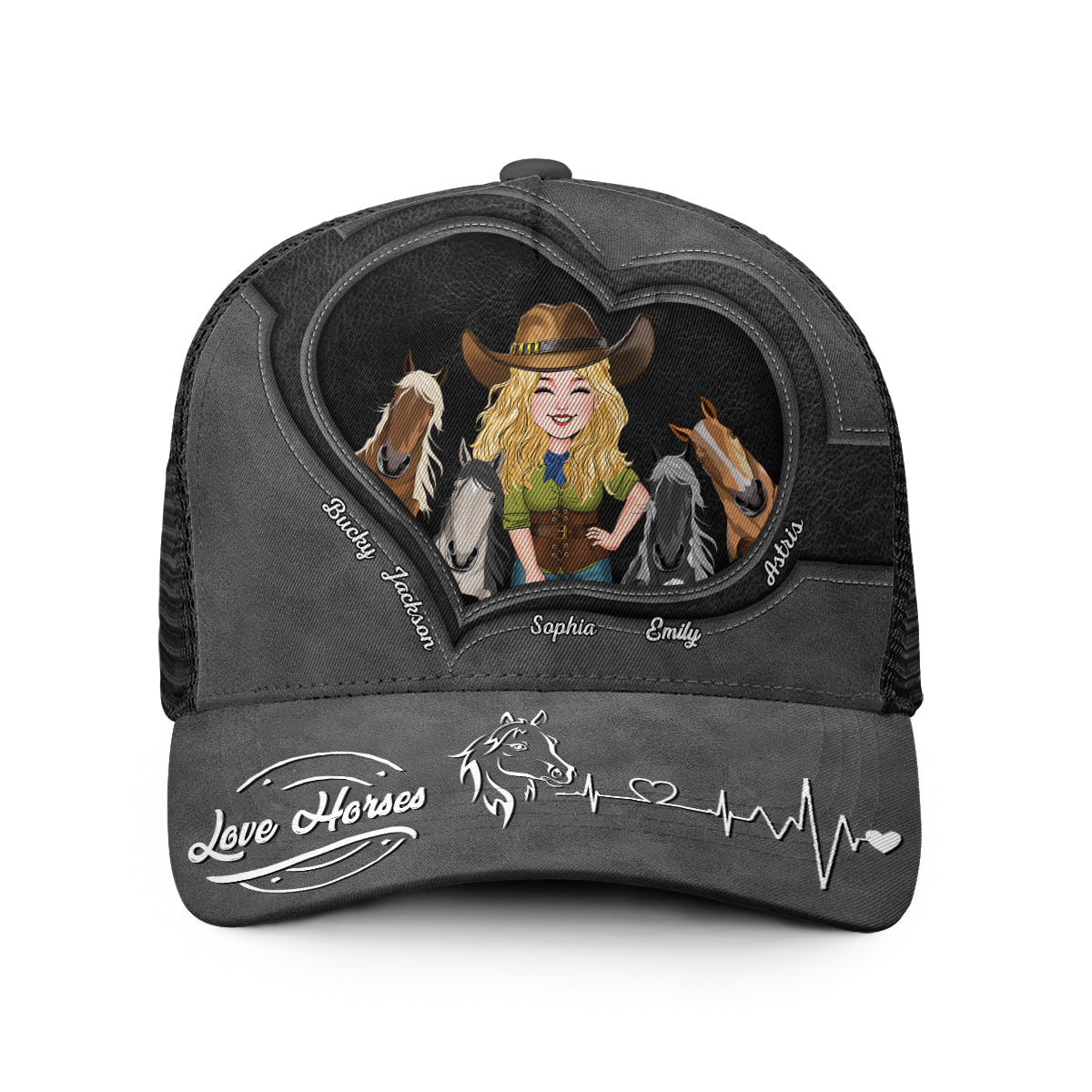 Just A Girl Who Loves Horses - Personalized Horse Trucker Hat