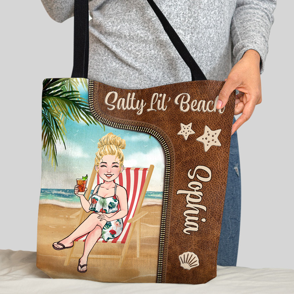 Salty Lil' Beach - Personalized Sea Lover Tote Bag