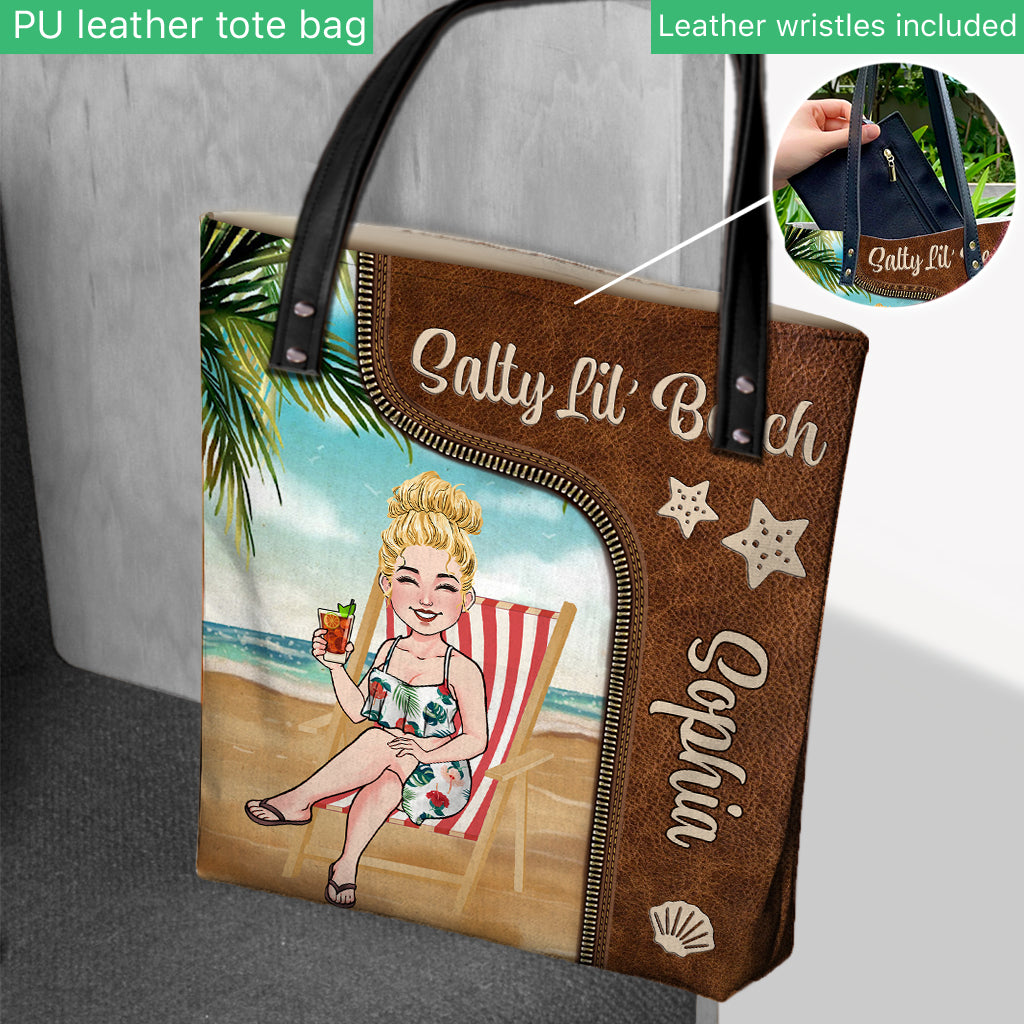 Salty Lil' Beach - Personalized Sea Lover Tote Bag