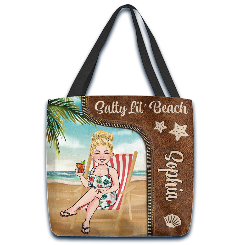 Salty Lil' Beach - Personalized Sea Lover Tote Bag