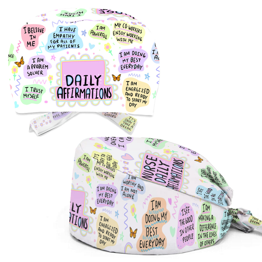 Nurse Daily Affirmations - Personalized Nurse Scrub Cap