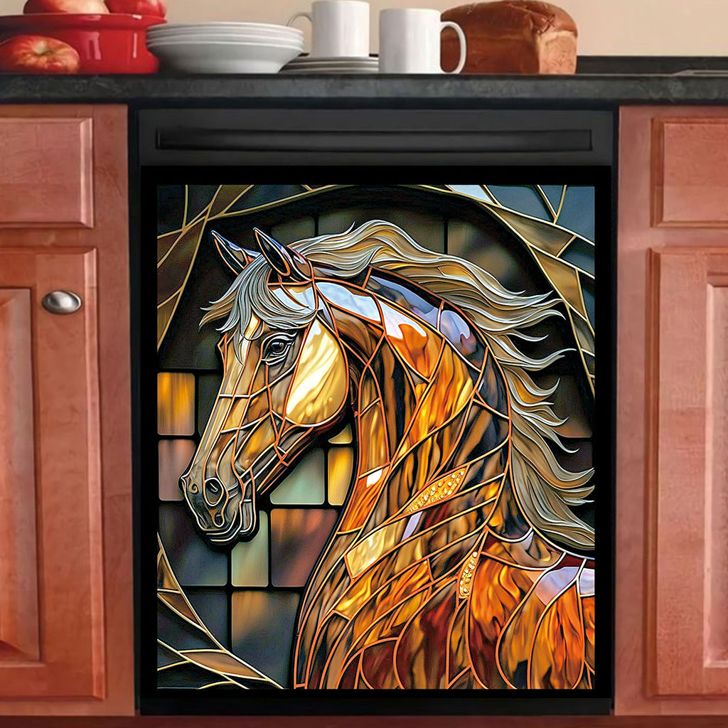Love Horses - Personalized Horse Dishwasher Cover