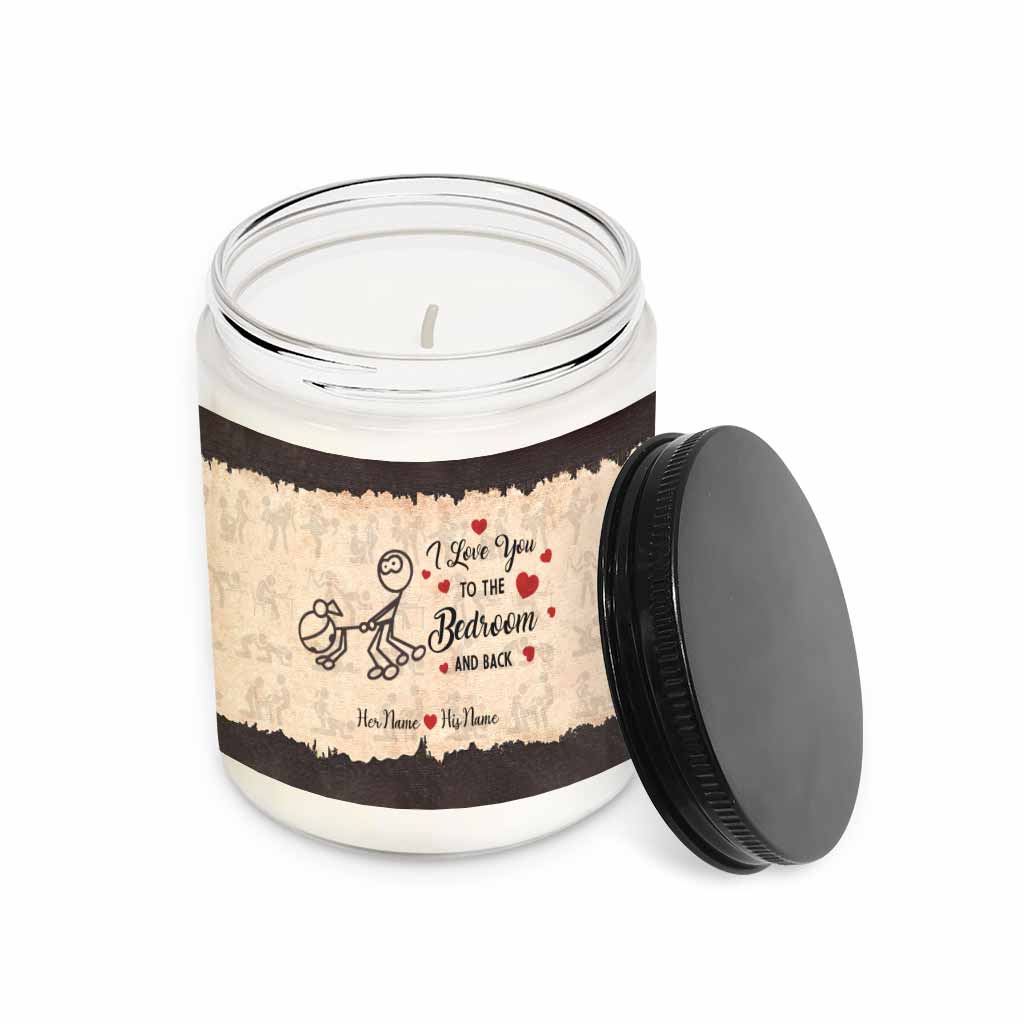 I Love You To The Bedroom And Back - Personalized Couple Candle
