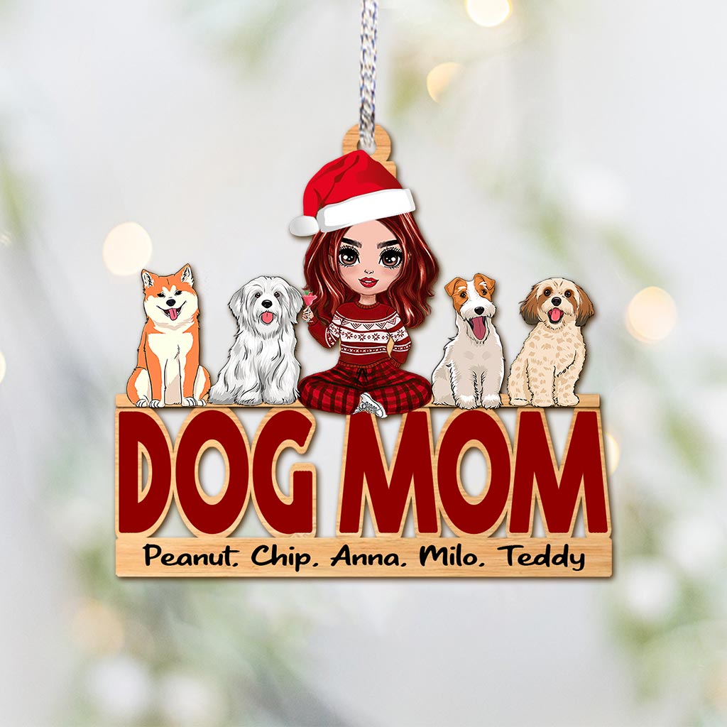 Dog Mom - Personalized Christmas Dog Ornament