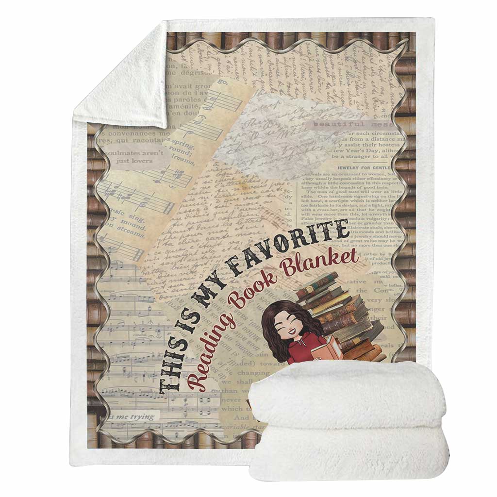 This Is My Favorite Reading Book Blanket - Personalized Book Blanket