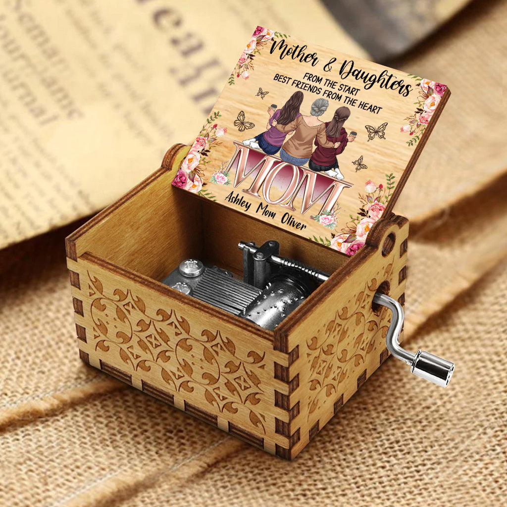 Best Friends From The Heart - Personalized Mother's Day Mother Hand Crank Music Box