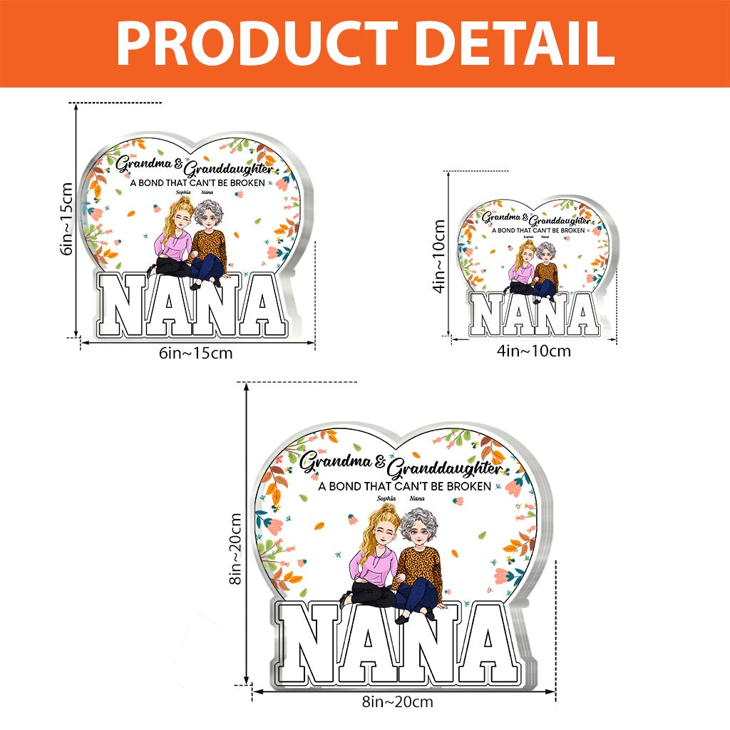 Grandma And Granddaughter - Personalized Mother's Day Grandma Custom Shaped Acrylic Plaque