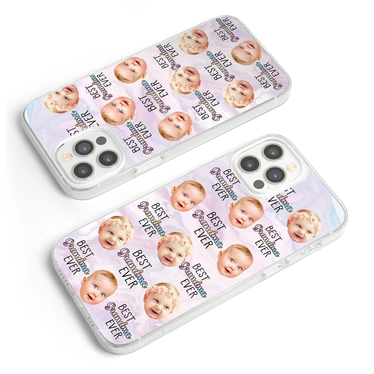 Best Grandma Mom Ever - Gift for grandma, mom, grandma, aunt - Personalized Clear Phone Case