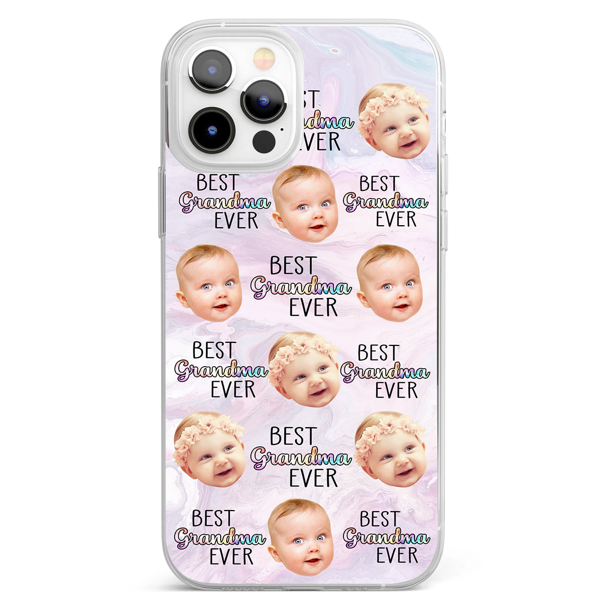 Best Grandma Mom Ever - Gift for grandma, mom, grandma, aunt - Personalized Clear Phone Case