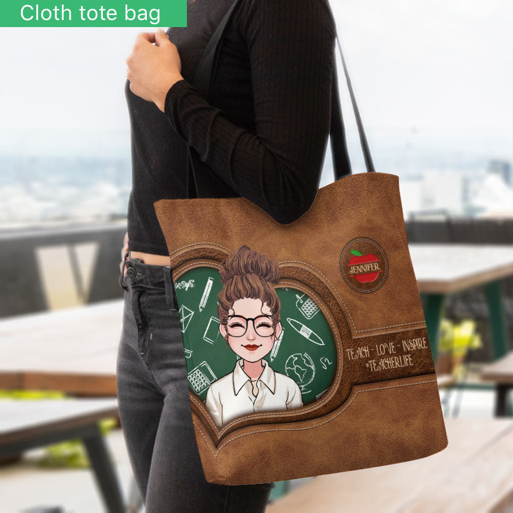 Teach Love Inspire - Personalized Teacher Tote Bag