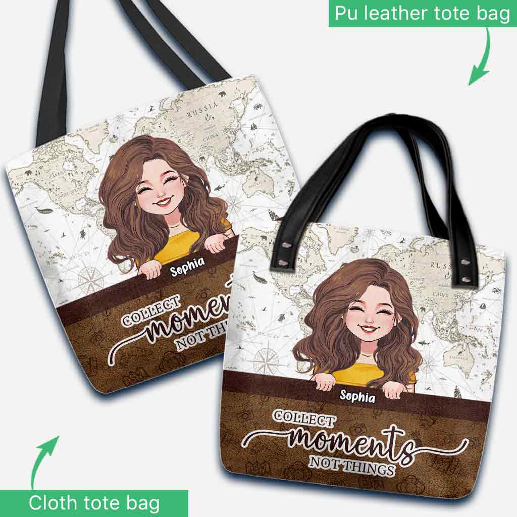Collect Moments Not Things - Personalized Travelling Tote Bag